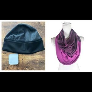 📣 Moving Sale! NEW Set of Fabletics Infinity Scarf & Ponytail Beanie Hat
